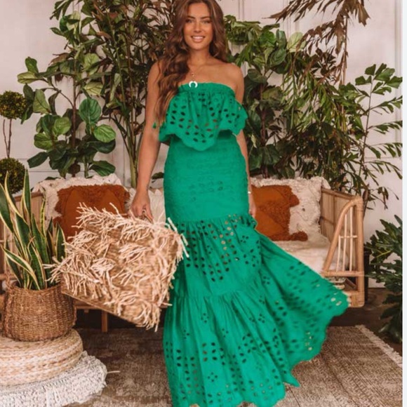 Vici Flawless Cotton Crop Top & Maxi Skirt Two Piece Dress Set - Picture 2 of 7